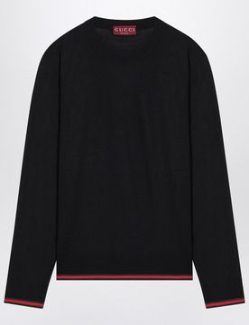 GUCCI Men's Crew-Neck Wool Sweater