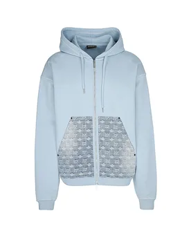 Sudadera con cremallera azul claro S - Dsquared2 - FashionsVida