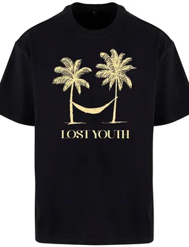 T-shirt à Manches Courtes Right Direction Oversized Black XL - Lost Youth - FashionsVida