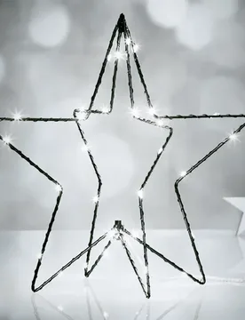 Lumière Décorative Pentagram 3d 5m + H60cm Cold White Low Voltage Black 60 cm - AIGOSTAR - FashionsVida