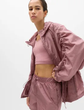 Stormwear™ Shimmer Lightweight Hooded Jacket Tea Rose female - Goodmove - FashionsVida