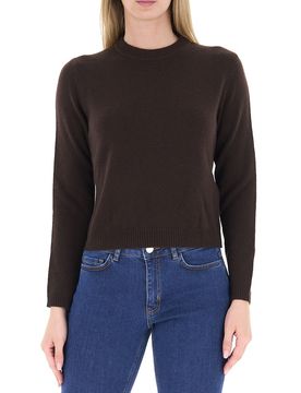 Maglione misto lana MARRONE S
