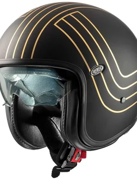 Casco Moto Jet VINTAGE EX GOLD CHROMED BM Opaco taglia XL - Premier - FashionsVida