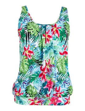 Oversize-Tankini-Oberteil "Sarah" L gruen - wedolina - FashionsVida