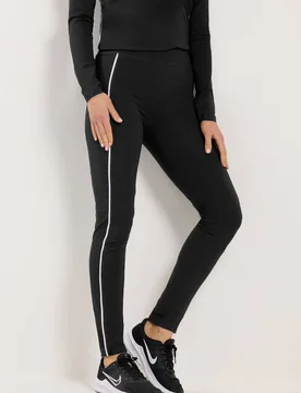 Women's Tall Active Piped Leggings Pants in Black Size: 22-24 - Black - Size: 22-24 - Long tall sally - FashionsVida