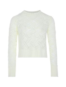 Swirly Jersey blanco lana