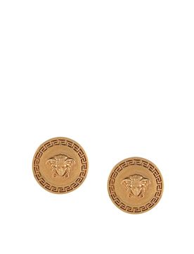 Orecchini circolari con testa di medusa