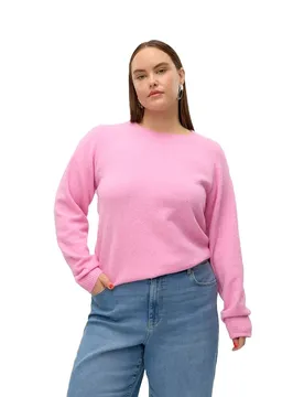 Chemisier à Manches Longues Doffy O-neck Fuchsia Pink / Melange M