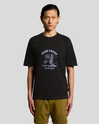 Men's Chest Graphic T-Shirt in Black