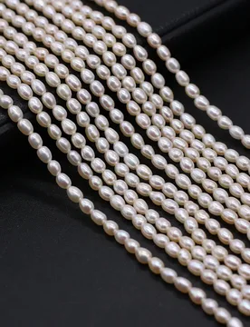 Natural Fresh Water Pearl Beads Rice Shape High Quality Pearl 3-3.5mm DIY for Jewelry Making Necklaces Accessories Bracelet - Aliexpress - FashionsVida