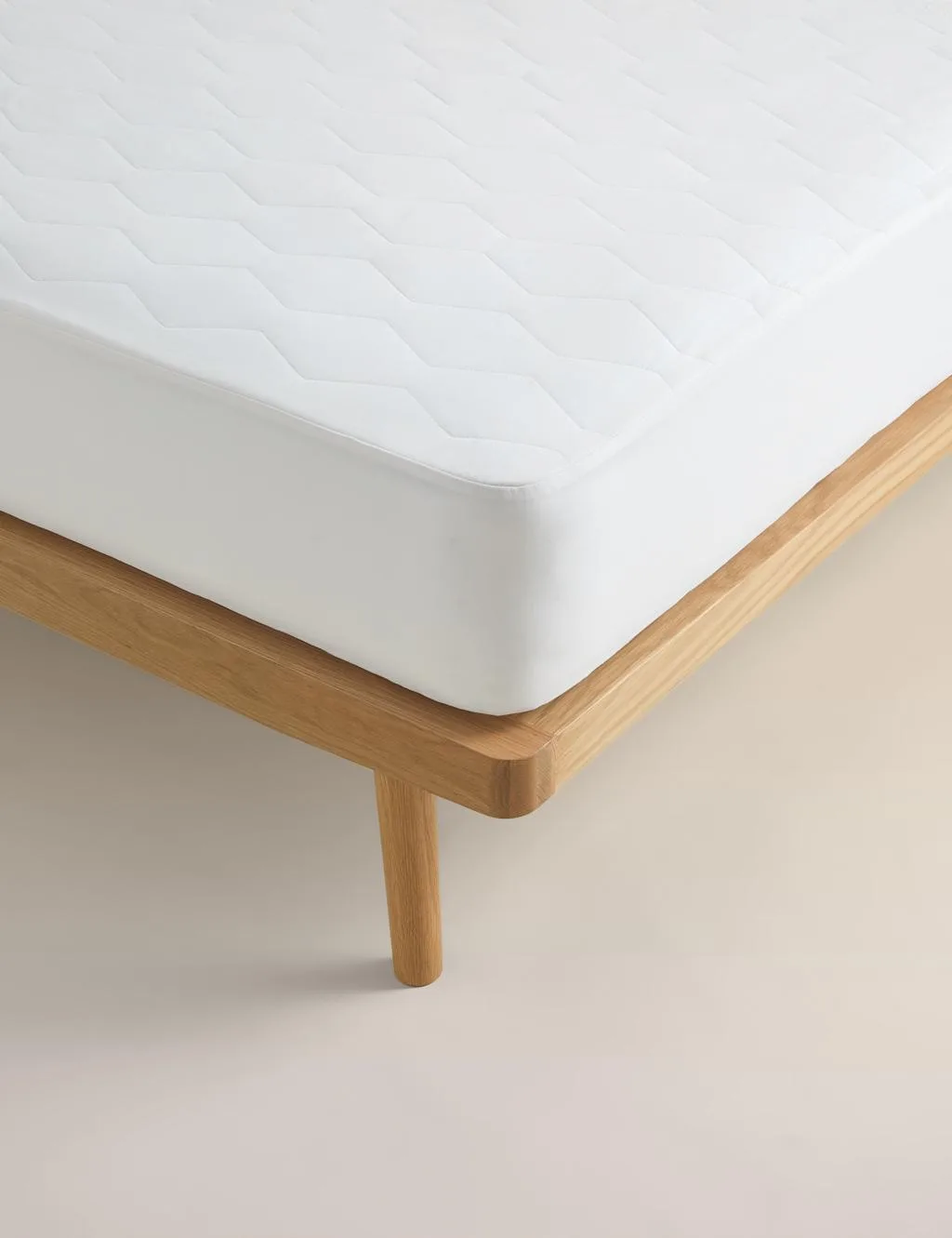Pure Cotton Extra Deep Mattress Protector White - M&S - FashionsVida