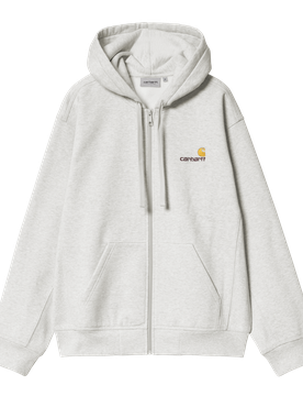 Carhartt Hooded American Script Jacket Ash Heather L Herren