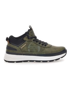Sneakers verde militare con inserti a contrasto STM421020 41