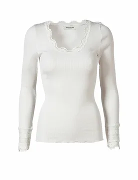 Langarmshirt weiss XS damen - Rosemunde - FashionsVida