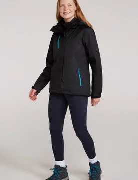 Women's 'Bracken' Extreme 3 in 1 Waterproof Everyday Jacket in Jet Black Size: 16 - Jet Black - Size: 16 - Mountain Warehouse - FashionsVida