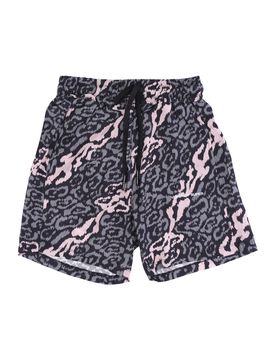 Pantaloncino Uomo Allover Leopard Shorts Pink/grey