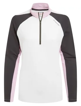 Womens/ladies Nosilife Half Zip Golf Top (White/dark Iron) - Size 12 Uk - Craghoppers - FashionsVida