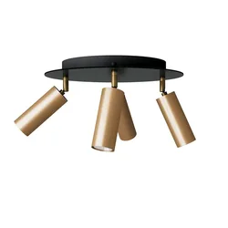 Cables Lampe à 4 Ampoules Avec Culot E14 Et Abat-jour Rond Rose-one Xxl Avec Bulb Satin Brass One Size