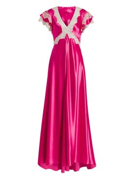 Vestiti da sera e cerimonia donna - abito shiny satin - fucsia
