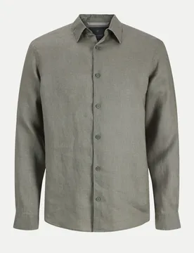 Leinenhemd JPRBLALAWRENCE Grün M - Jack & jones - FashionsVida