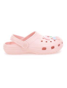 Ciabatte Clog rosa con applicazioni farfalle e fiori 726 35