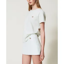 Twinset - Minifalda de lino mixto