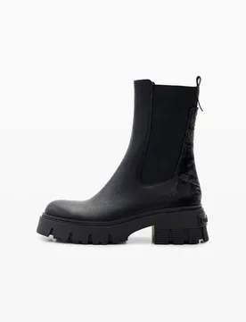 Bottes Chelsea track élastiquées BLACK 37 female - Desigual - FashionsVida
