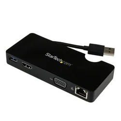 Docktravel-usb 3.0 Hdmi Ou Vga Black One Size unisex