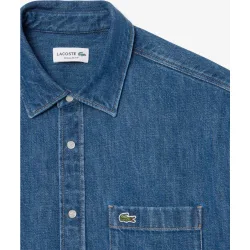 Camisa de hombre denim de corte regular en de manga larga