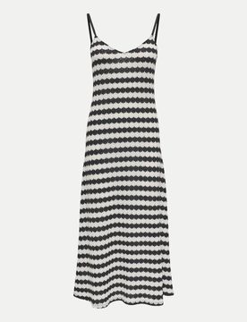 Kleid mit Streifen Evara Schwarz XS