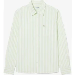 Camisa de hombre oxford de corte regular de rayas de manga larga