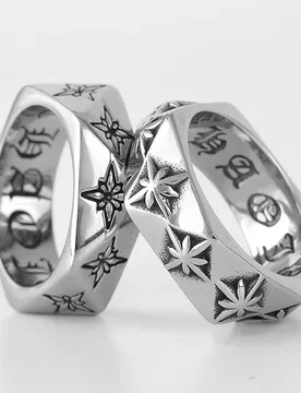 Polaris Star Polygon Flower Stainless Steel Mens Rings Simple Trendy for Male Boyfriend Biker Jewelry Creativity Gift Wholesale - Aliexpress - FashionsVida