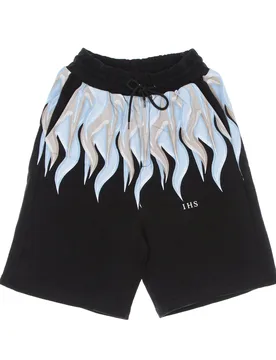 Pantalone Corto Tuta Uomo New Flames Shorts Black - IHS - FashionsVida