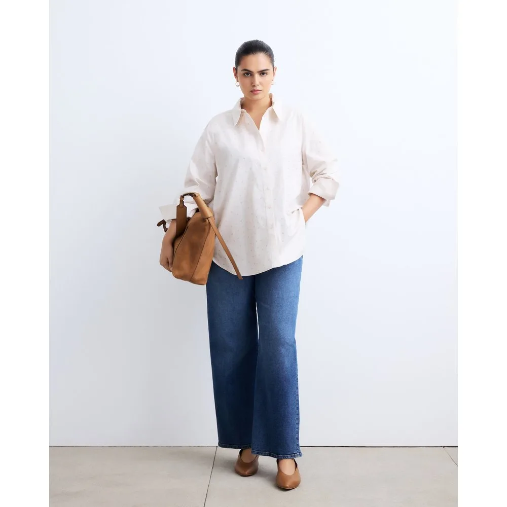 Pantalón vaquero TARA wideleg de mujer - Couchel - FashionsVida