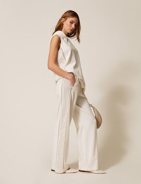 Pantalon en crêpe de Chine recyclé