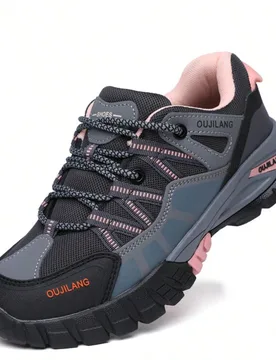 Zapatos de senderismo de moda para mujer, zapatos deportivos estilo pareja antideslizantes, suela duradera, adecuados para uso diario, senderismo al a - Shein - FashionsVida