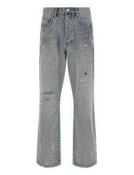 P011 Jeans con vernice vintage tagliata
