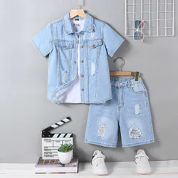 Conjunto de dos piezas de mezclilla para niños preadolescentes