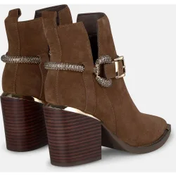 Botines básicos de mujer con tacón ancho y puntera afilada
