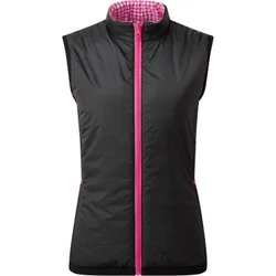 Weste Houndstooth, schwarz/pink/gemustert l