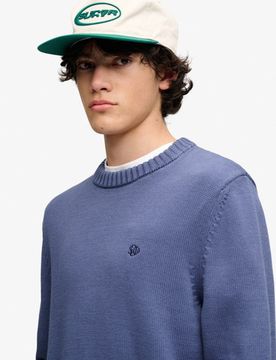 Superdry Herren Preppy Baumwoll-pullover Navy - Größe: L