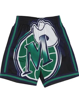 Pantaloncino Basket Uomo Nba Big Face 7.0 Fashion Short Dalmav Black - Mitchell & Ness - FashionsVida