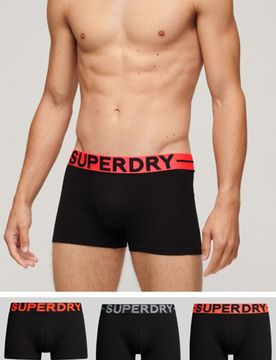 Superdry Herren Hipster aus Bio-baumwolle im 3er-Pack Schwarz - Größe: S