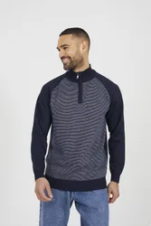 Quarter Zip Funnel Neck Mens Jumper