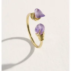 Anillo piedra geoda