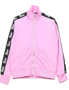 Giacca Tuta Donna Bomber Sweatshirt Logo Bands Pink