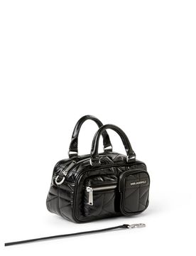 Sac à main matelassé avec bandoulière amovible en cuir
