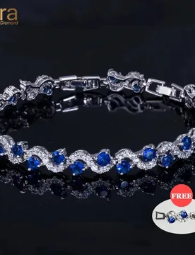 Pera 5 Colors Options Fashion Ladies Silver Plated Cubic Zirconia Royal Blue Tennis Bracelets Jewelry for Women Party Gift B017 - Aliexpress - FashionsVida