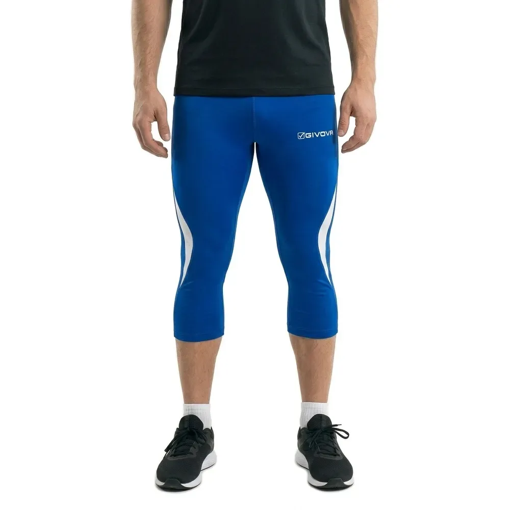 Leggings Corti Running Light Blue S - Givova - FashionsVida