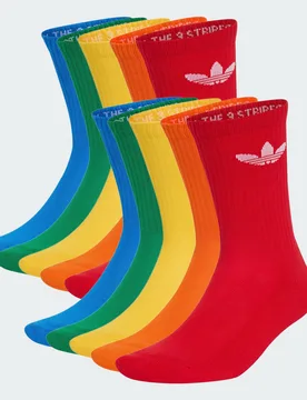CALZETTONI TREFOIL 10 PAIA 37-39 Blue / Green / Better Scarlet - Adidas - FashionsVida